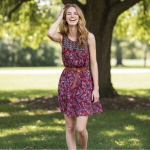 LUCKY BRAND Mixed Print Sleeveless Dress